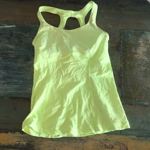 Yellow lululemon workout tank
